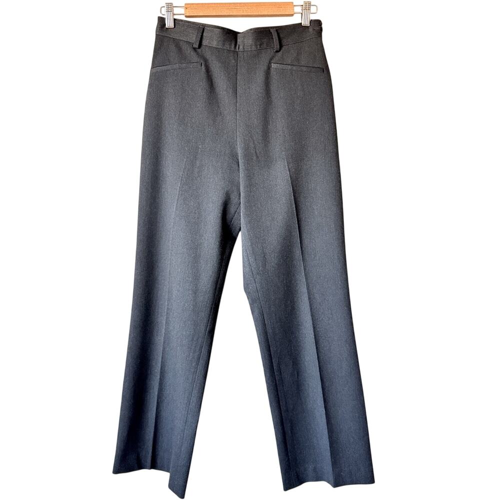 Fabrizio Gianni Grey High Waisted Straight Leg Trouser Dress Pants Womens 10